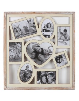 FRAMED WALL HANGING PHOTO GALLERY COLLAGE 54X2X56.5CM