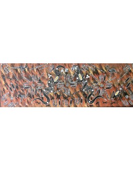 After Walkabout by June Sultan, original Aboriginal art, 128 x 44cm