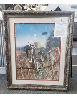 Greg Postle - Fence Sitters Framed 85x95cm