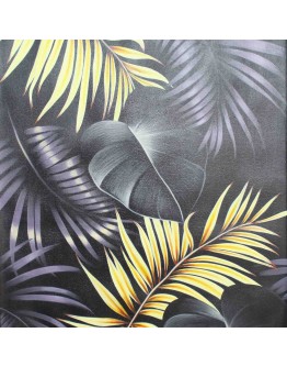 Palm Leaves Black and Gold 1