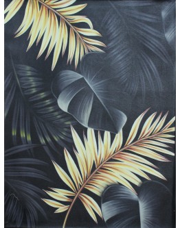 Black and gold leaves Canvas
