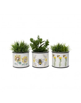 Honeybee & Flower Planter Set of 3